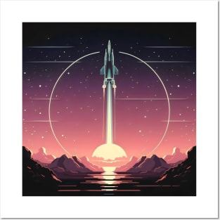 Sci fi rocket art Posters and Art